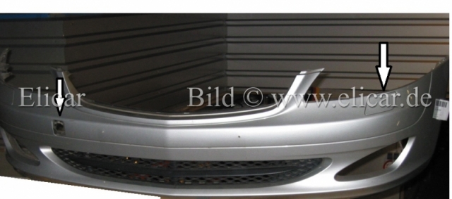 Mercedes A2218801040 - Front bumper cpl + P + S - ELICAR KG