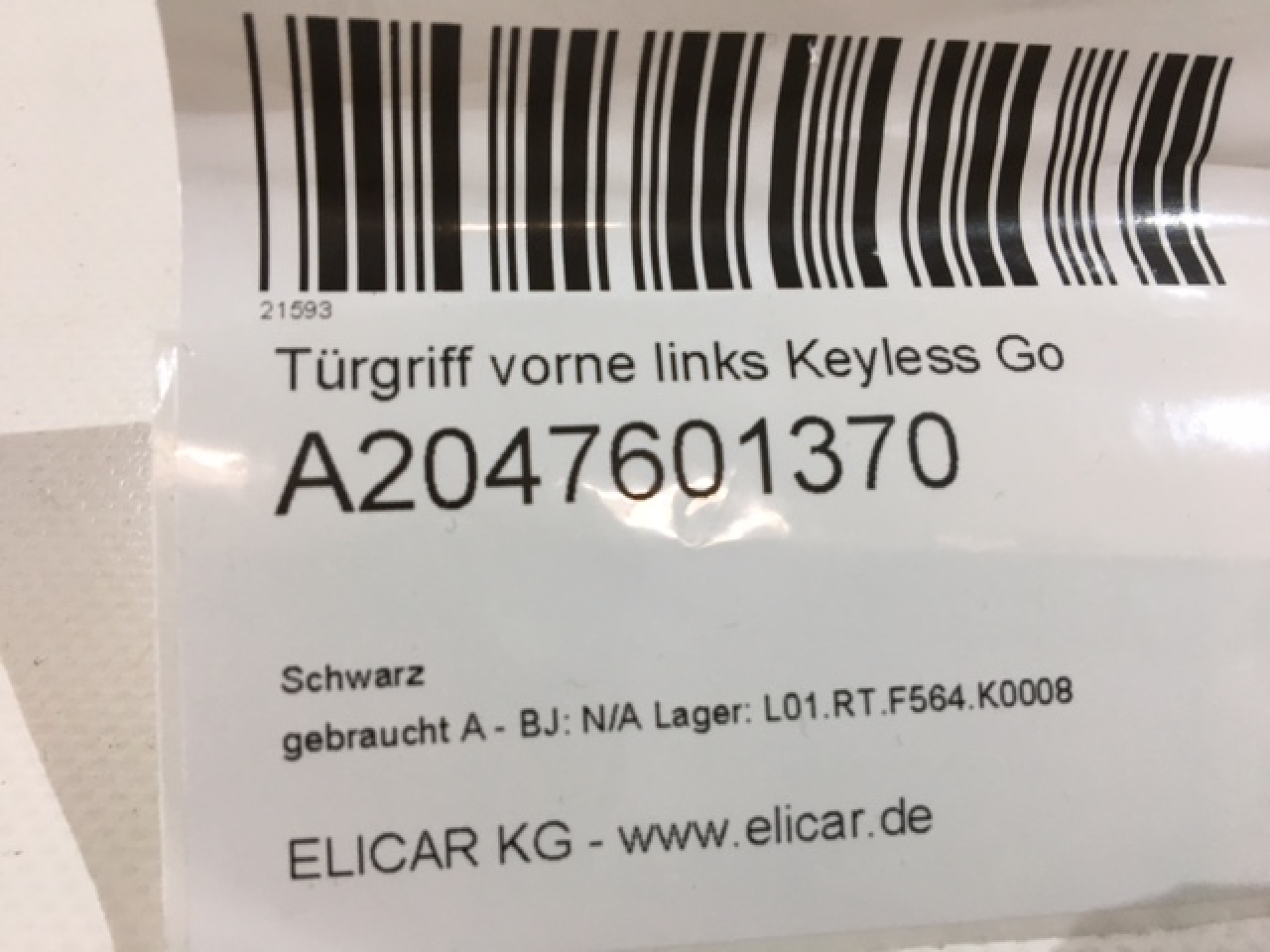 Mercedes A2047601370 - Türgriff vorne links Keyless Go original Ersatzteil  kaufen - ELICAR KG.